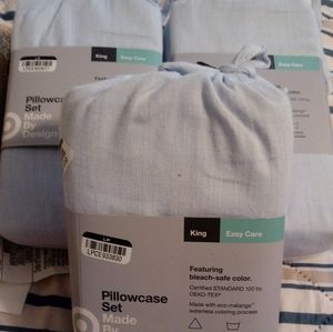MADE by DESIGN PILLOWCASE SET LITE BLUE NWT